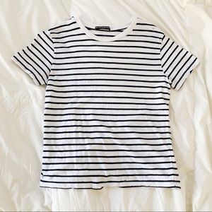 White and black striped tee!